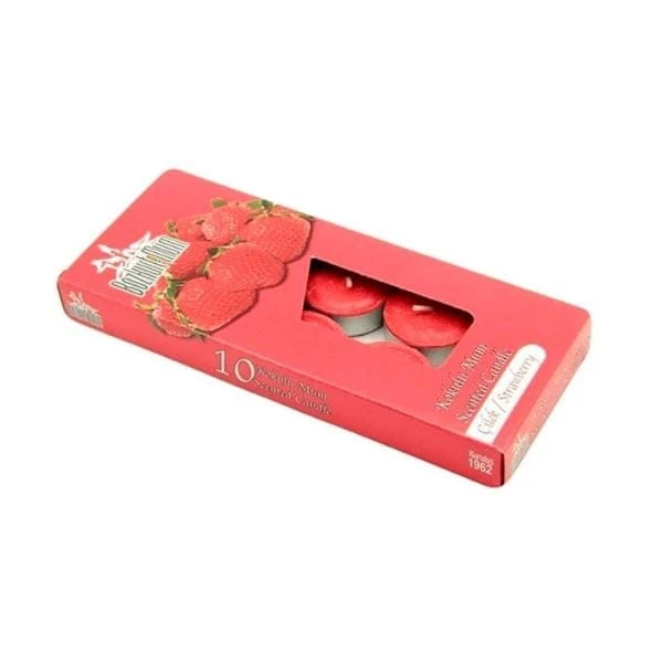 Bozkurt Mum Scented Tealights Çilek 10'lu Paket