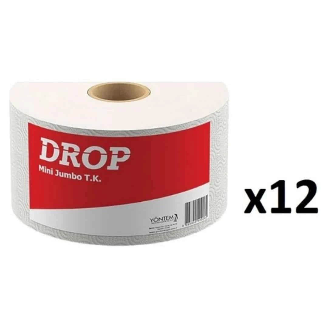 Drop Mini Jumbo Alttan Çekme Tuvalet Kağıdı 12'li Rulo / Koli