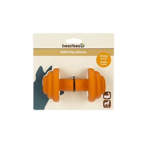 Beeztees Sumo Dental Halter Kauçuk Köpek Oyuncağı Turuncu 13 Cm