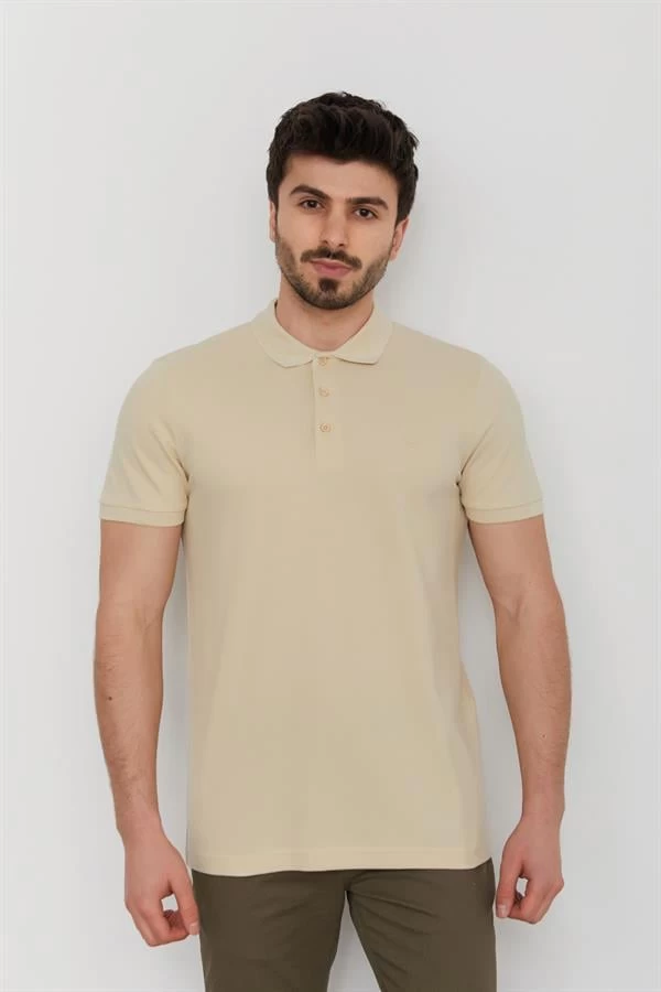 Cazador Organik Pamuk Erkek Polo Yaka - Safari XL Beden