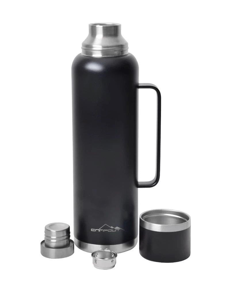Campout Çİft Katmanli Termos Sİyah 1500 Ml