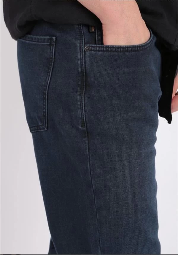Zagor Yüksek Bel Dar Kesim Erkek Jean Pantolon - Renk: Dark Blue, Beden: 32-32