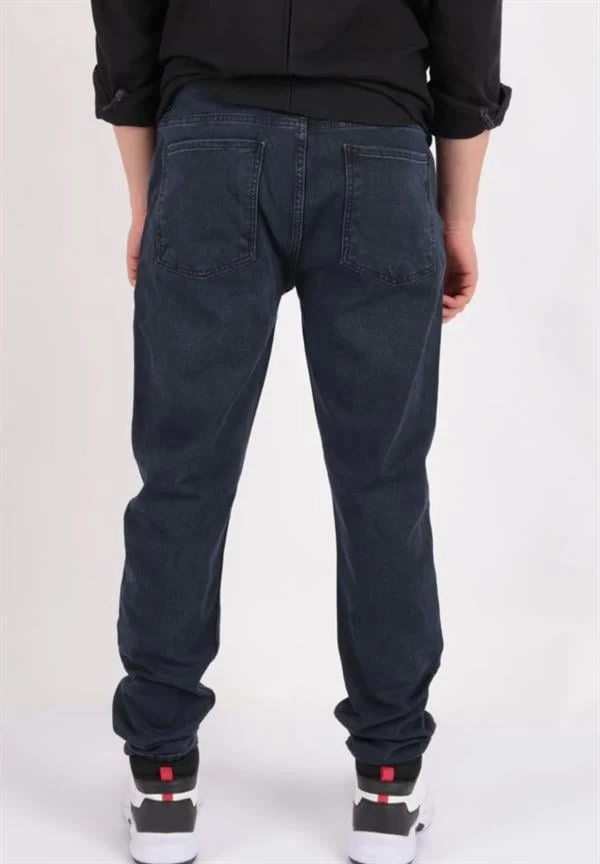 Zagor Yüksek Bel Dar Kesim Erkek Jean Pantolon - Renk: Dark Blue, Beden: 32-32