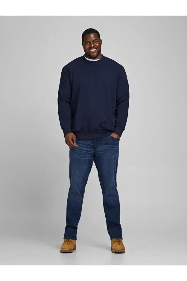 Jack & Jones Büyük Beden Erkek T-Shirt - Lacivert 5XL