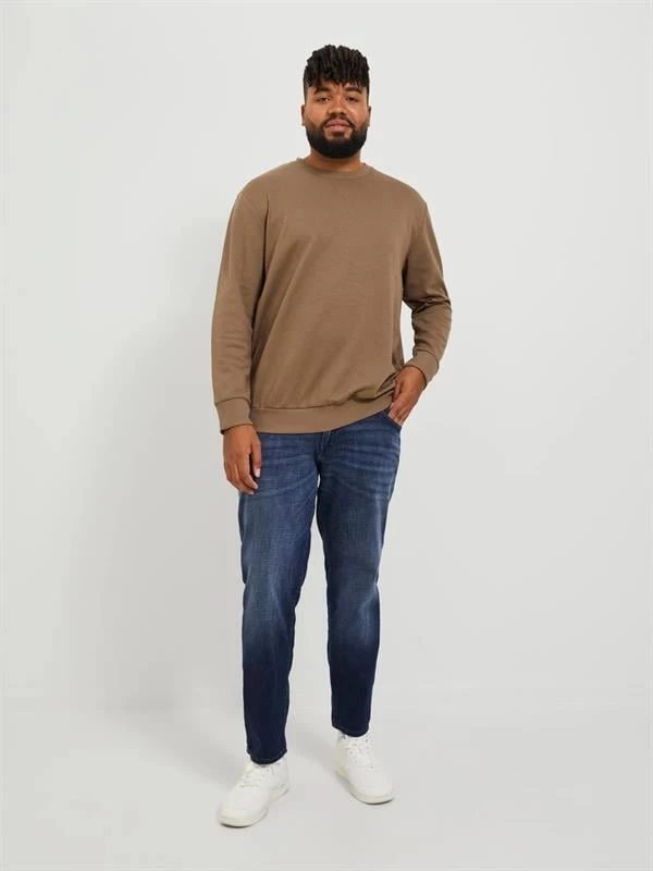 Jack & Jones Büyük Beden Erkek T-Shirt - Kahve 2XL