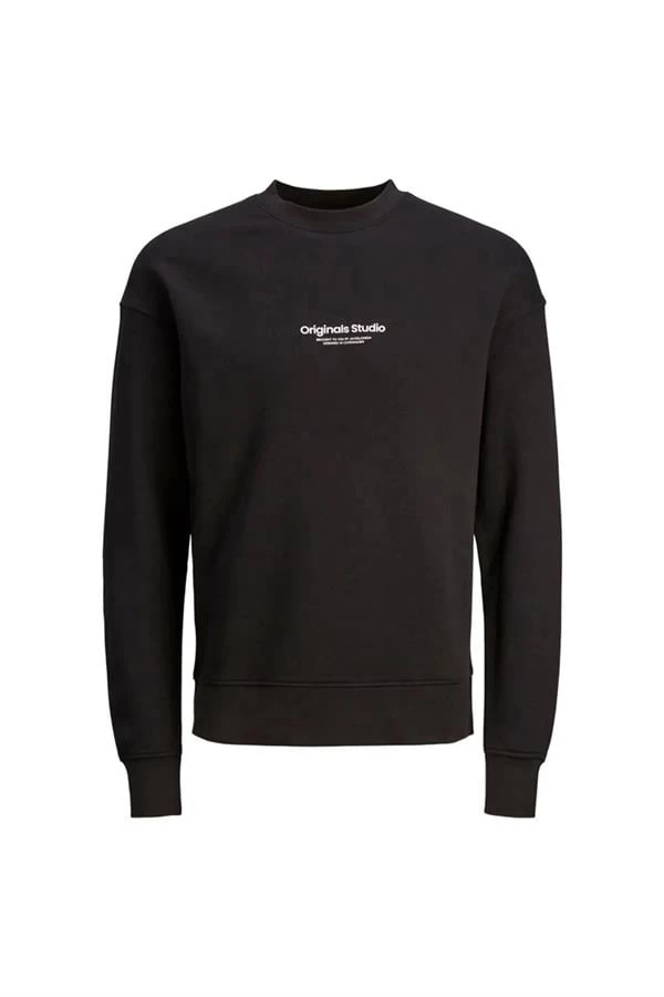 Jack & Jones Büyük Beden Erkek Sweatshirt  Siyah - Siyah 2xl
