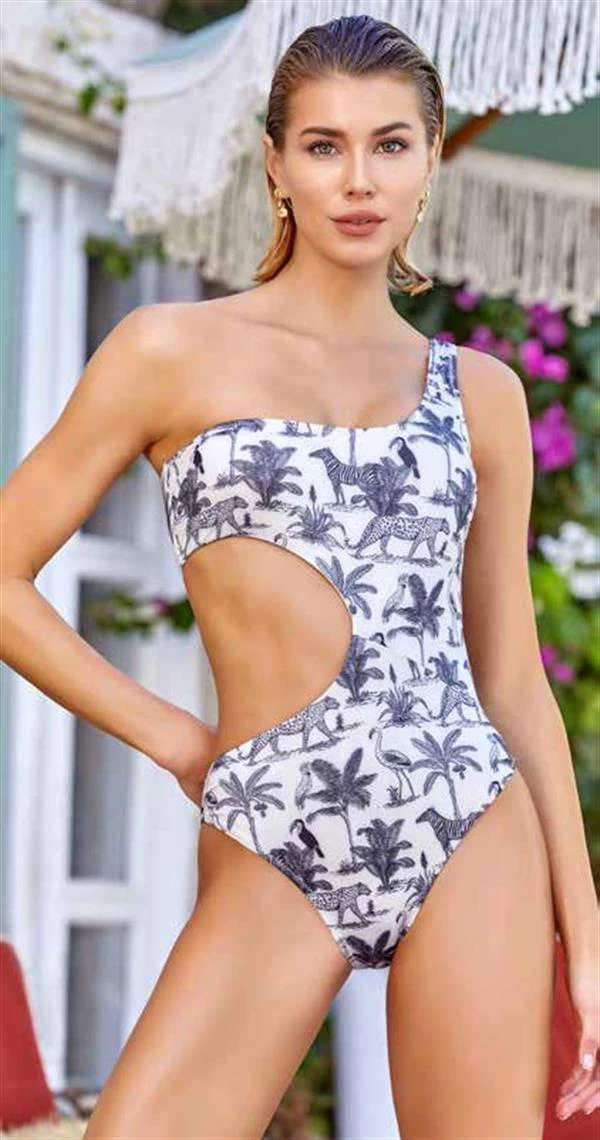 Desenli Mayo Bikini Zebra - Renk: Zebra, Beden: 40