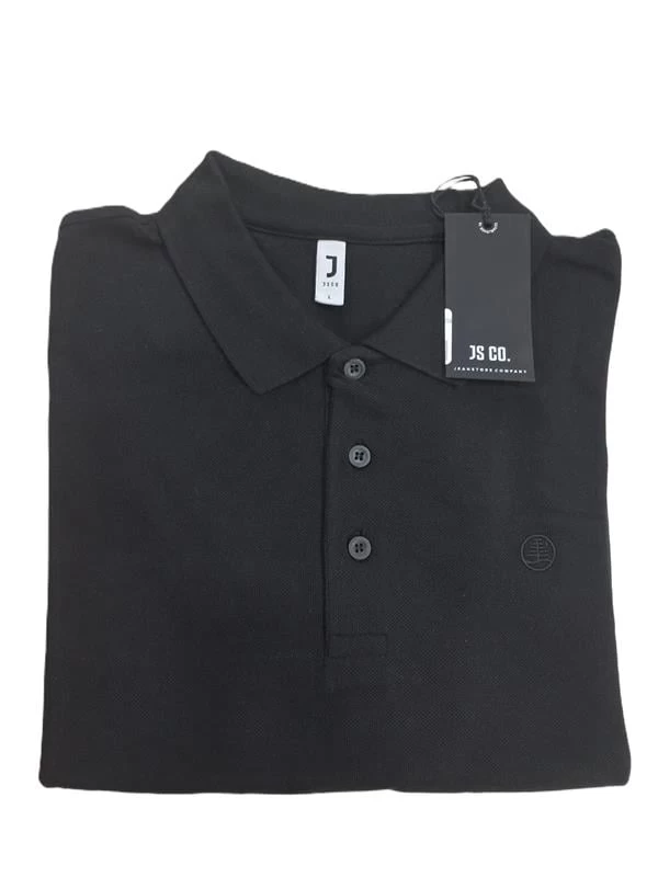 Jack & Jones Organik Pamuk Erkek Polo Yaka T-Shirt- Siyah L Beden