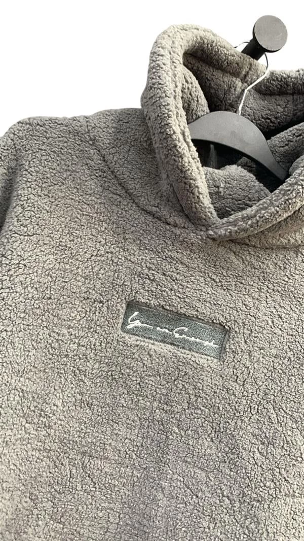 Duss Yün Kapüşonlu Kadın Sweatshirt - Gri Std