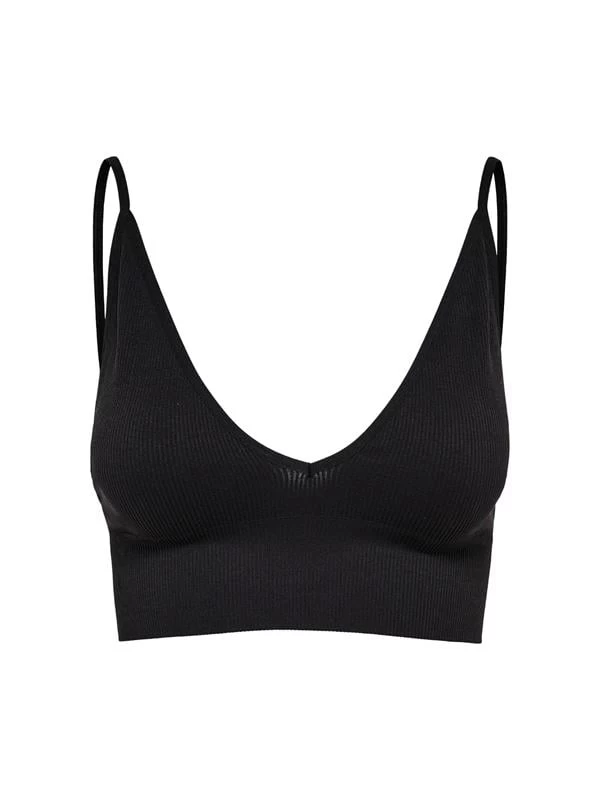 Only İnce Askılı Crop Büstiyer - Siyah XS-s