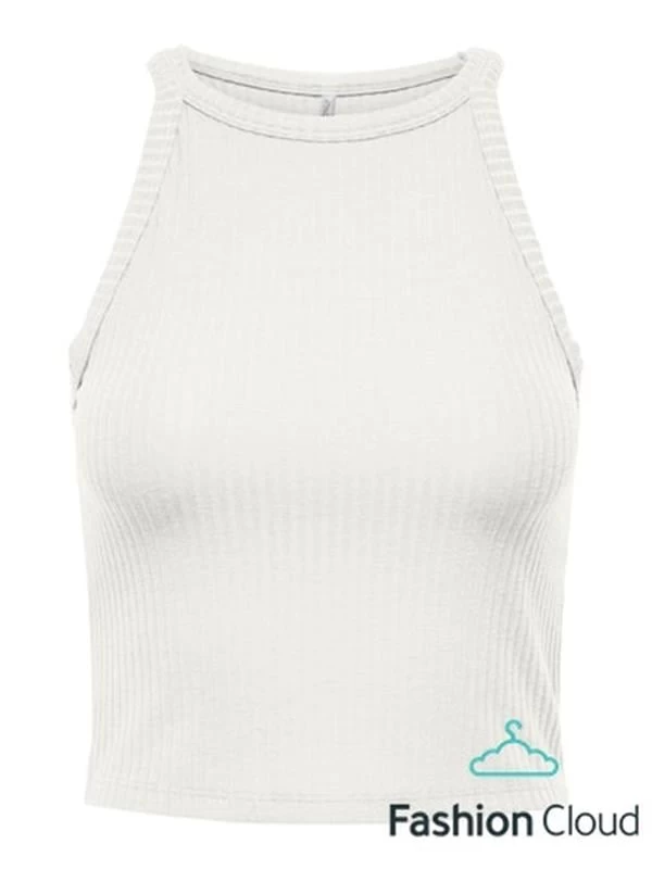 Jack & Jones Kadın Günlük Crop Atlet  - Beyaz X S Beden