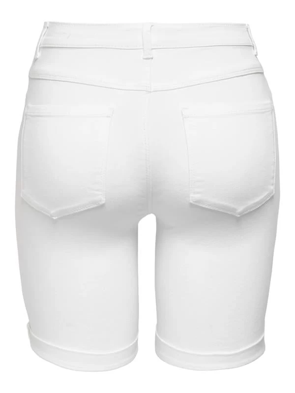 Only Onlraın Orta Uzun Denim Şort - Beyaz S Beden