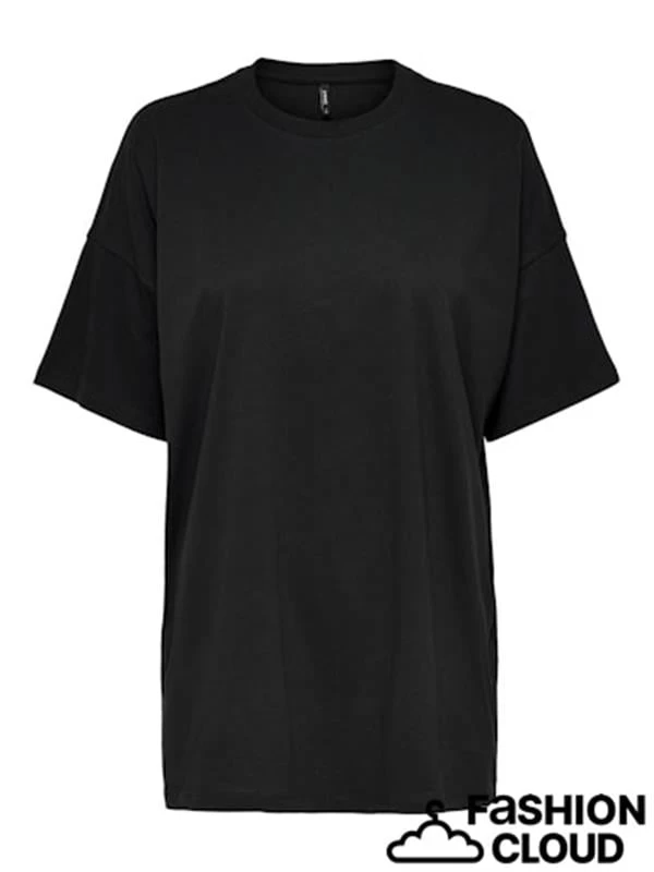 Only Oversıze Organik Pamuk Kadın T-Shirt - Siyah XL Beden