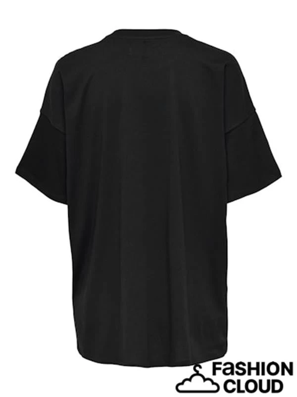 Only Oversıze Organik Pamuk Kadın T-Shirt - Siyah XL Beden
