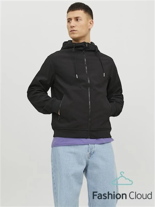 3000 Mm Su Geçirmez Erkek Softshell Mont   - Renk: Siyah, Beden: Xlarge