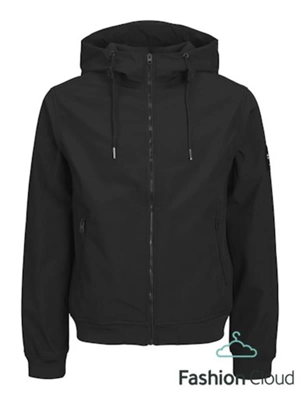 3000 Mm Su Geçirmez Erkek Softshell Mont   - Renk: Siyah, Beden: Xlarge