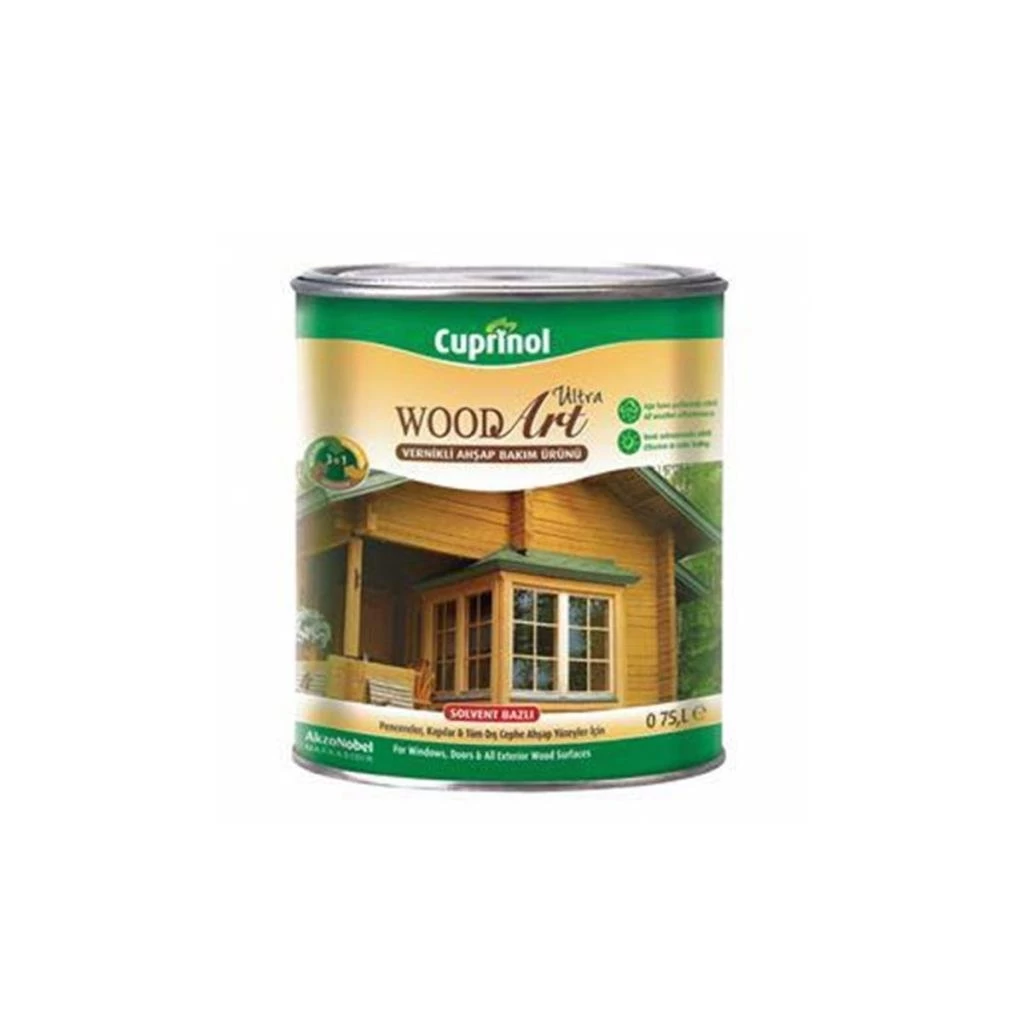 Cuprinol Wood Art Ultra Vernikli Ahşap Koruyucu Kızılkahve - 0.75lt