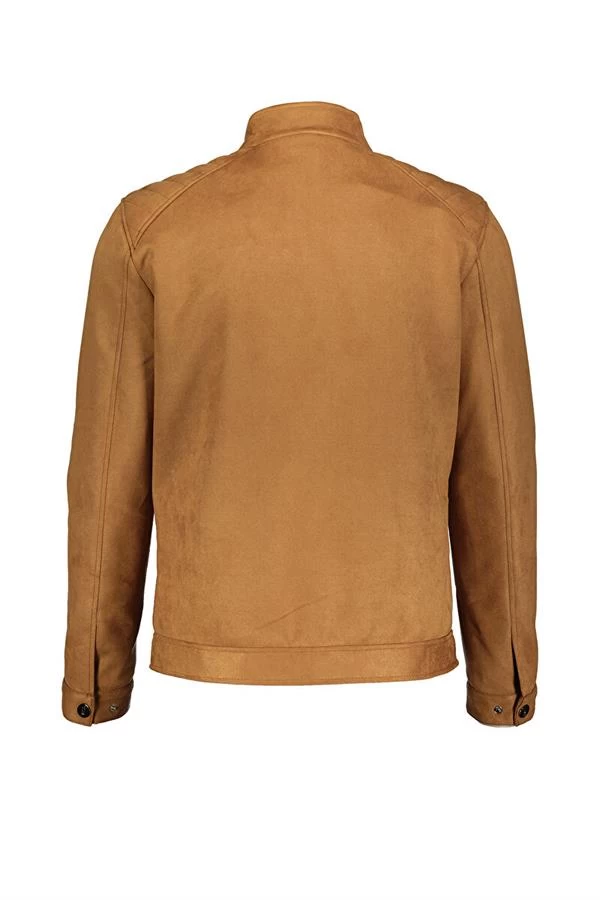 Comfort Fit Erkek Deri Ceket  - Renk: Taba, Beden: 58