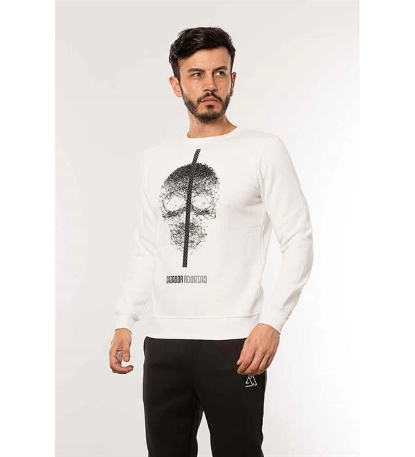 Kuru Kafa Baskılı 3d Şeritli Oversıze Erkek Sweat Beyaz Beyaz Beyaz Beyaz Beyaz Beyaz Beyaz Beyaz B Beyaz Beyaz - Renk: Beyaz, Beden: Medium