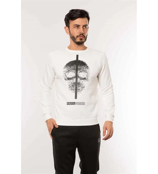 Kuru Kafa Baskılı 3d Şeritli Oversıze Erkek Sweat Beyaz Beyaz Beyaz Beyaz Beyaz Beyaz Beyaz Beyaz B Beyaz Beyaz - Renk: Beyaz, Beden: Medium