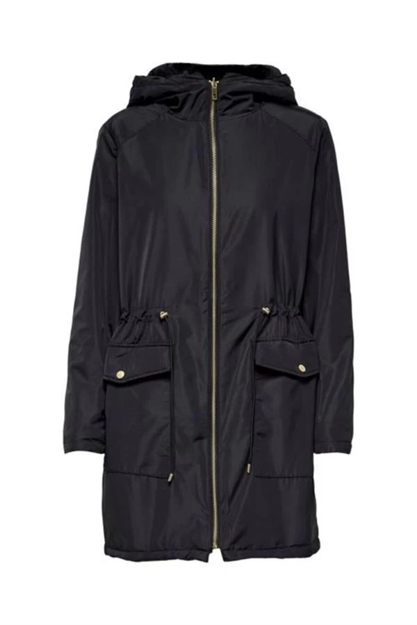 Çift Taraf Kullanılabilir Softshell Kürklü Kadın Parka  Siyah - Renk: Siyah, Beden: Xlarge