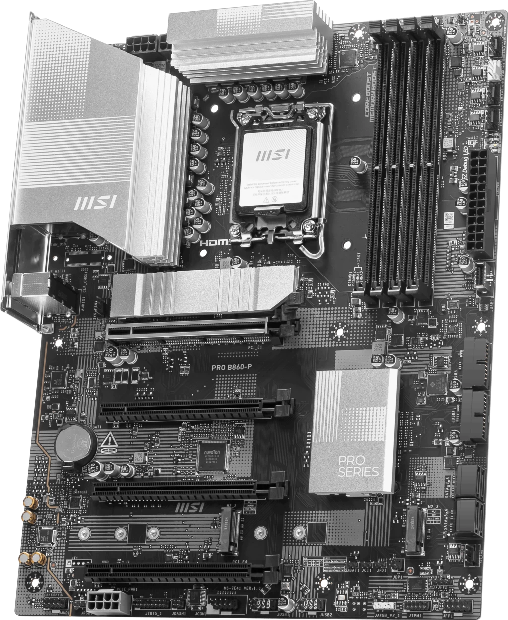 Msi Mb Pro B860-p Soket 1851 Ddr5 8600mhz(oc) 3xm.2 1x Tb4 Hdmi Display 5g Lan Atx