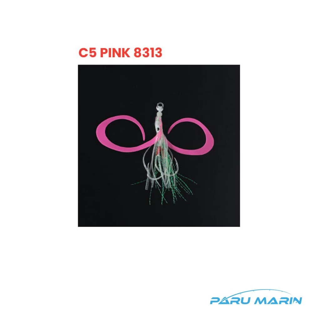 Seabor Squid Hook Skirt Hazır Asist Takım Pink 2/0 -  2 Adet