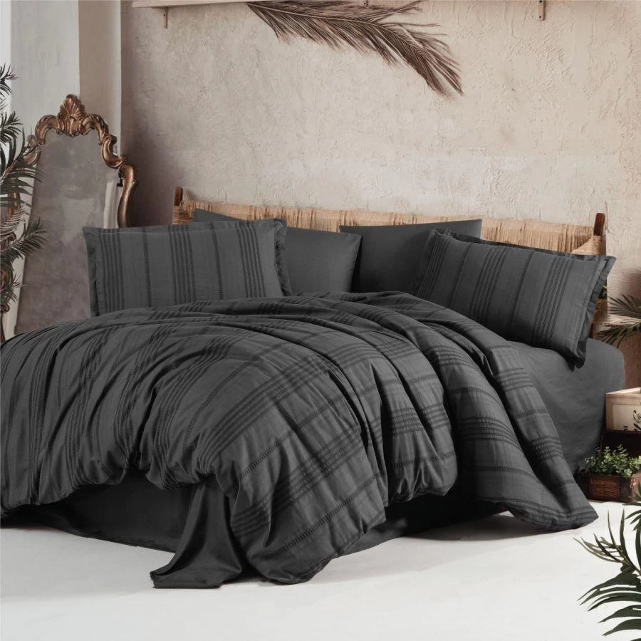 Clasy Çift Kişilik Nevresim Takımı Arakis V4 Füme