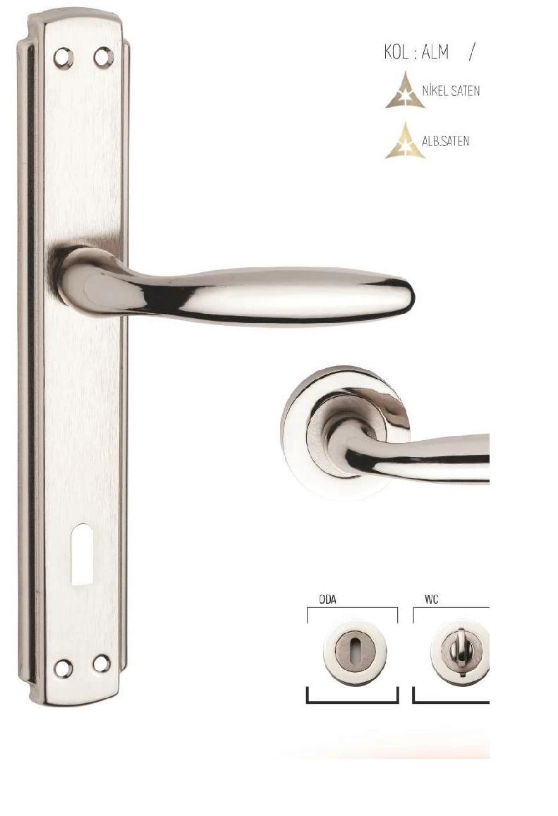 Venax Roma Aynali Nİkel Saten Wc Kapi Kolu