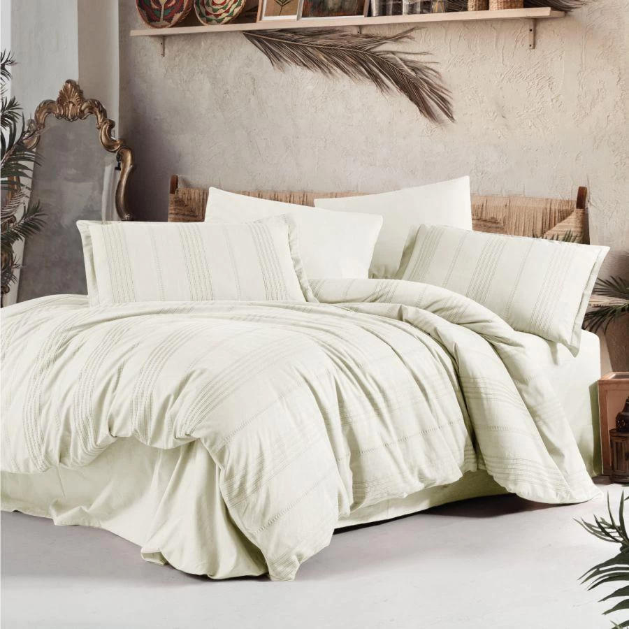 Clasy Çift Kişilik Nevresim Takımı Arakis V5 Ekru