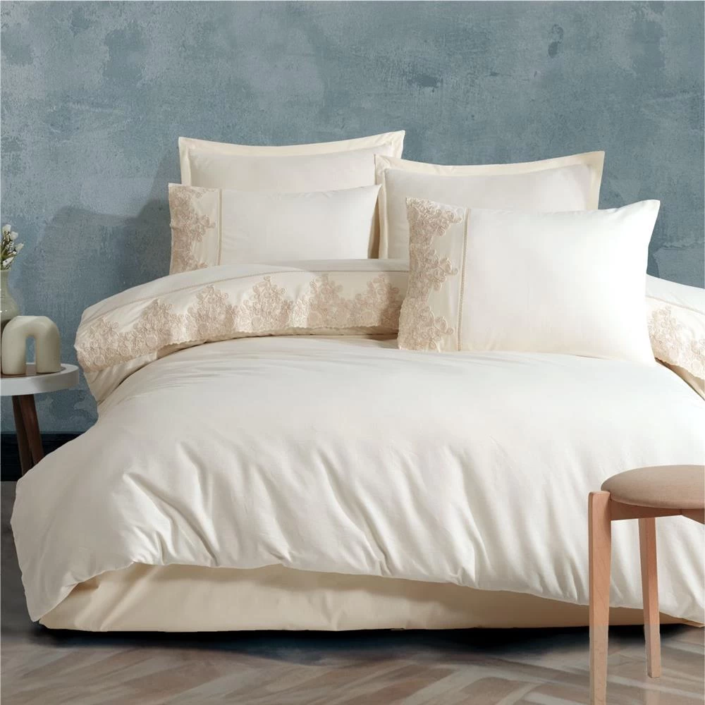 Clasy Nevresim Takımı Çift Kişilik Osela V2 Ekru