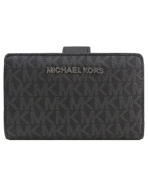 Michael Kors Kadın Siyah Logo Desenli Deri Cüzdan