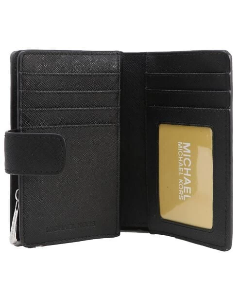 Michael Kors Kadın Siyah Logo Desenli Deri Cüzdan