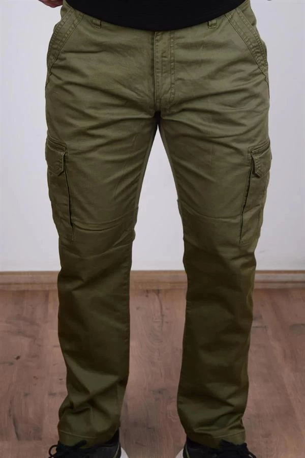 Düz Paça Kargo Pantolon - Renk : YeŞİl, Beden : 38-34