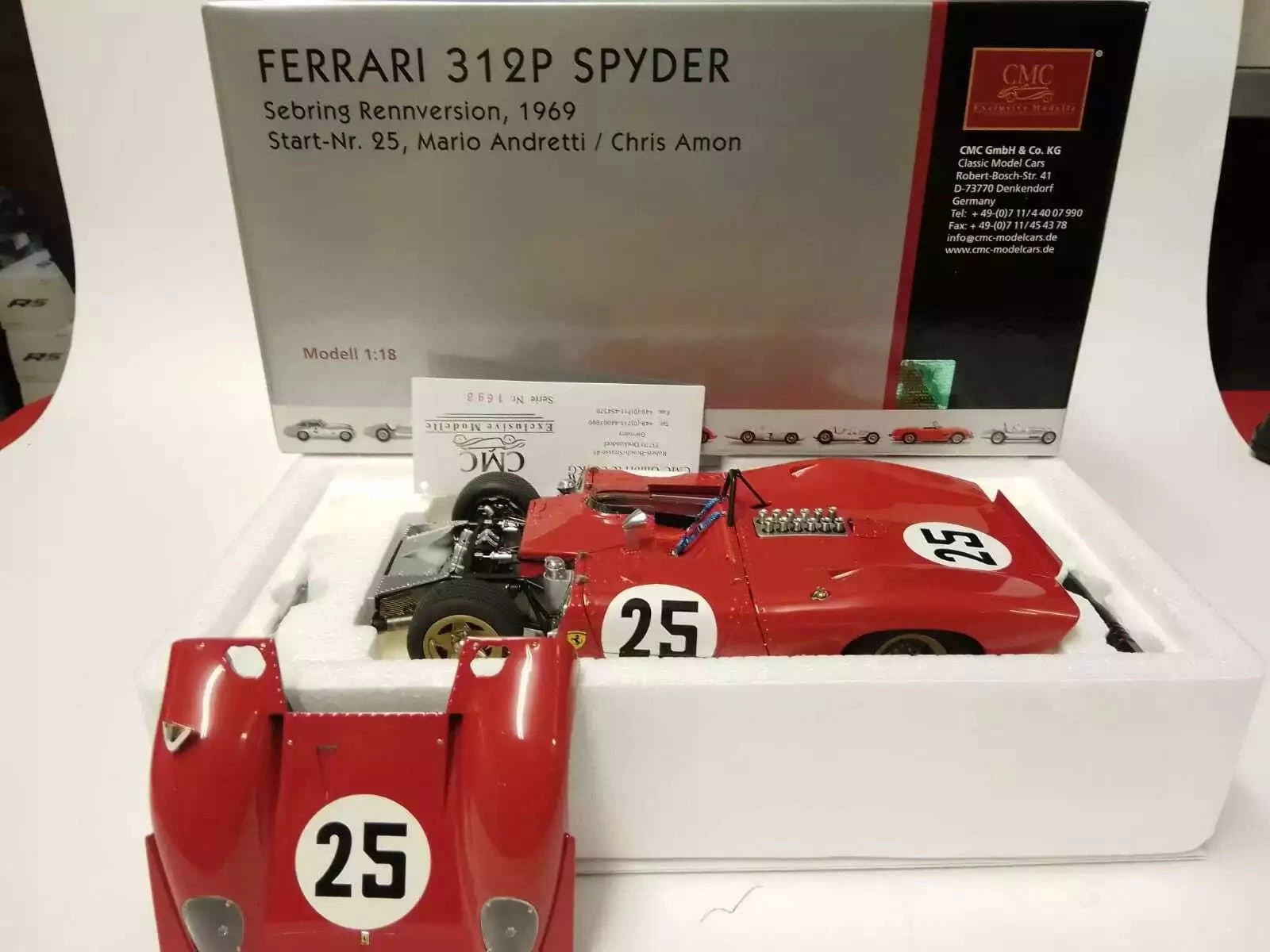 Cmc 1/18 Scale Diecast - M-095 Ferrari 312p