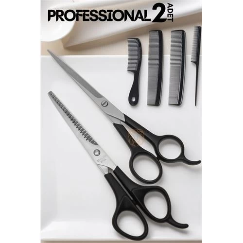 Modacar Berber Makas Ara Makas Seti Profesyonel 6.5 Inç Çelik