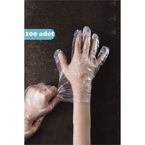 Modacar Tek Kullanımlık Şeffaf Eldiven 100 Adet