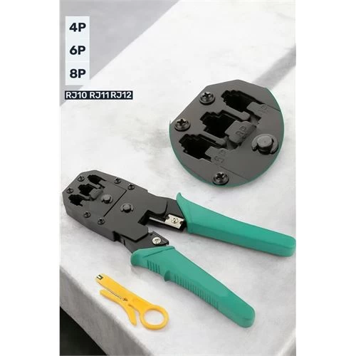 Modacar Kablo Sıkma Ve Soyma Pensesi Rj-11-rj-12-rj-45 4p 6p 8p