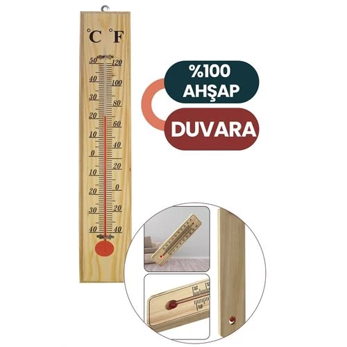 Modacar  Malmsey Ahşap Duvar Termometre
