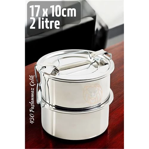 Modacar Sefer Tası Paslanmaz Çelik Yemek Kabı 17 Cm 2 Lİtre