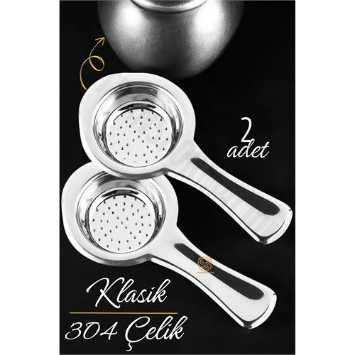 Modacar Klasik Çay Süzgeci 304 Paslanmaz Çelik 2 Adet