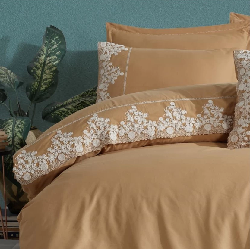 Clasy Nevresim Takımı Çift Kişilik Osela V1 Zencefil