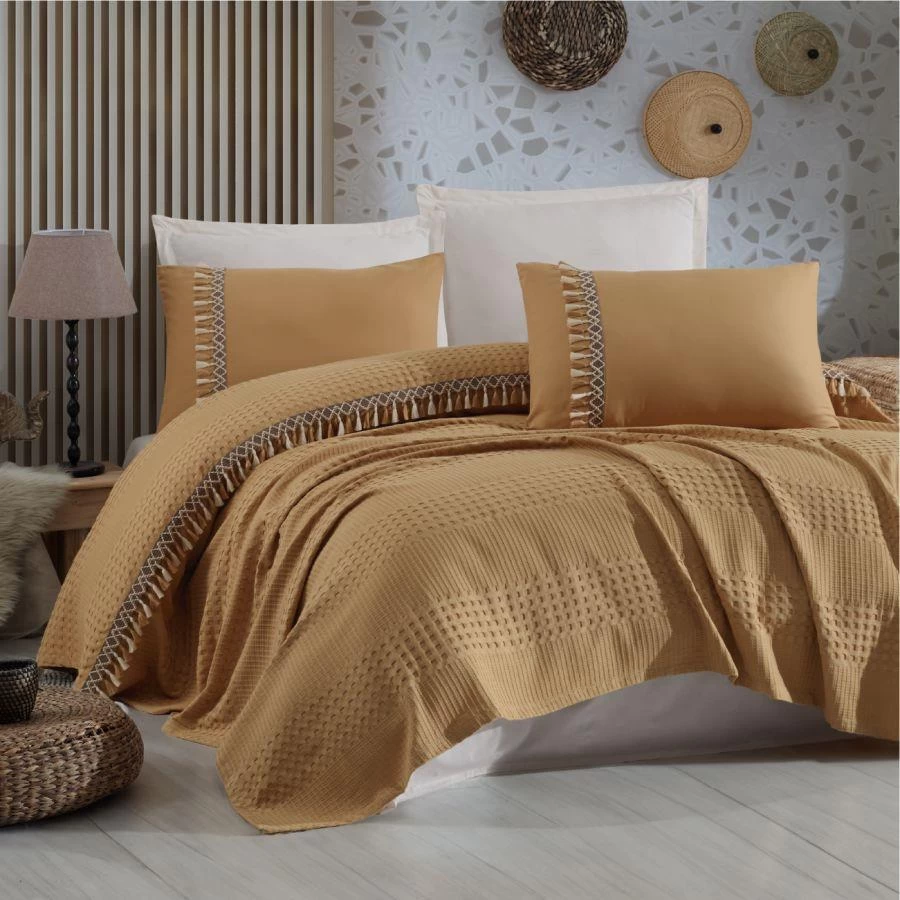 Clasy Pike Takımı Çift Kişilik Bohemline V6 Hardal