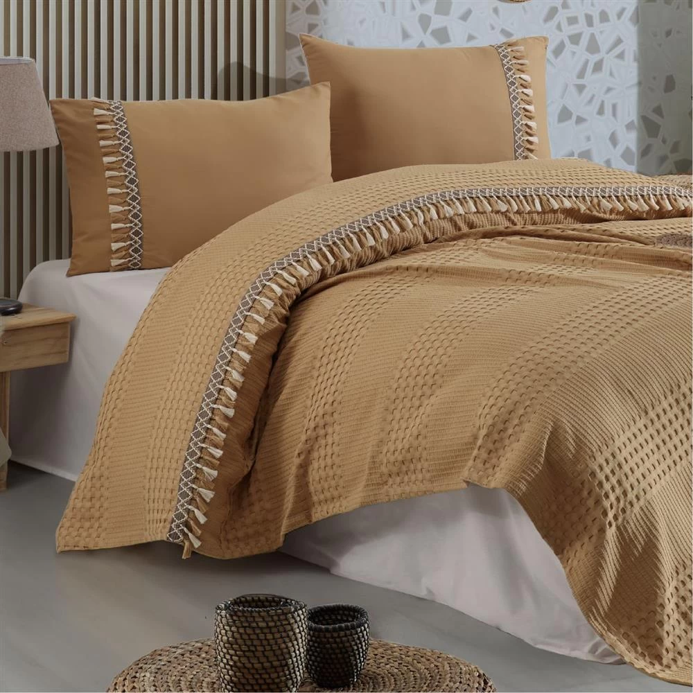 Clasy Pike Takımı Çift Kişilik Bohemline V6 Hardal