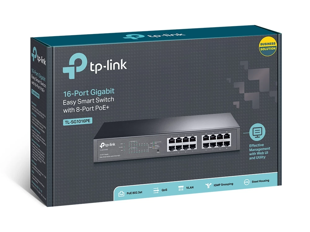 Tp-link Tl-sg1016pe 16port 10/100/1000 YÖnetİlebİlİr Poe Switch