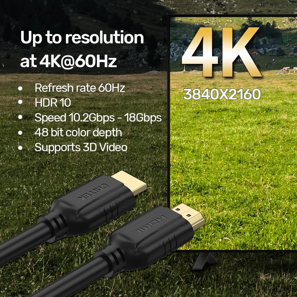Unitek Hdmi2.0 Kablo 20mt 4k&60hz (c11079bk-20m)