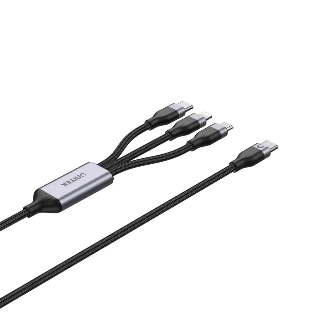 Unitek Type-c 3in1 Hizli Şarj Kablosu 1.5mt 20w Micro Usb, Type-c, Lightning (c14101agy01-1.5m)