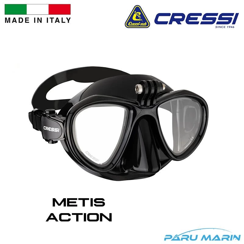 Cressi Metis Action Black Dalış Ve Yüzme Maskesi