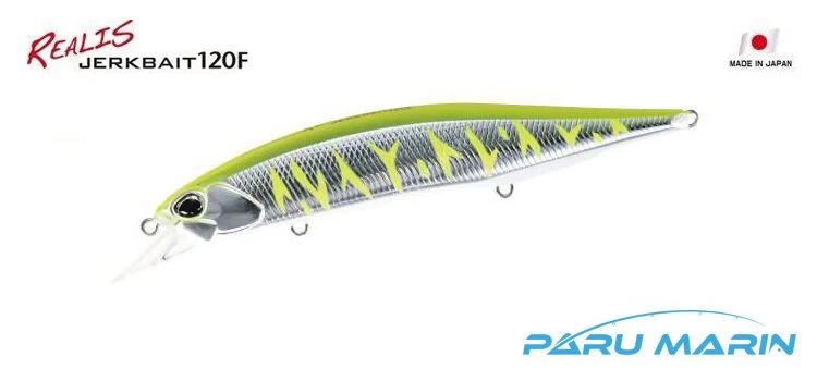 Duo Realis Jerkbait 120f Asaz398 / Yellow Silver Tiger Uv