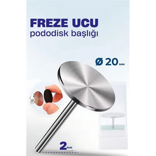 Modacar 20 Mm Pododisk Başlığı - Pododisk Freze Ucu Profesyonel Paslanmaz Çelik